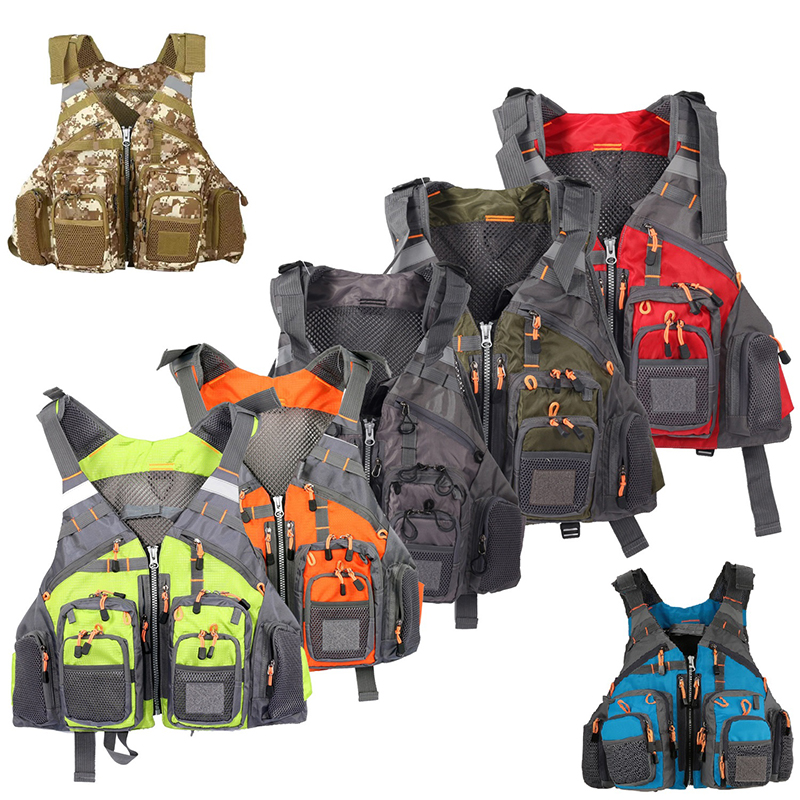 Fishing Vest - Colete de Pesca Multifuncional com Bolsos