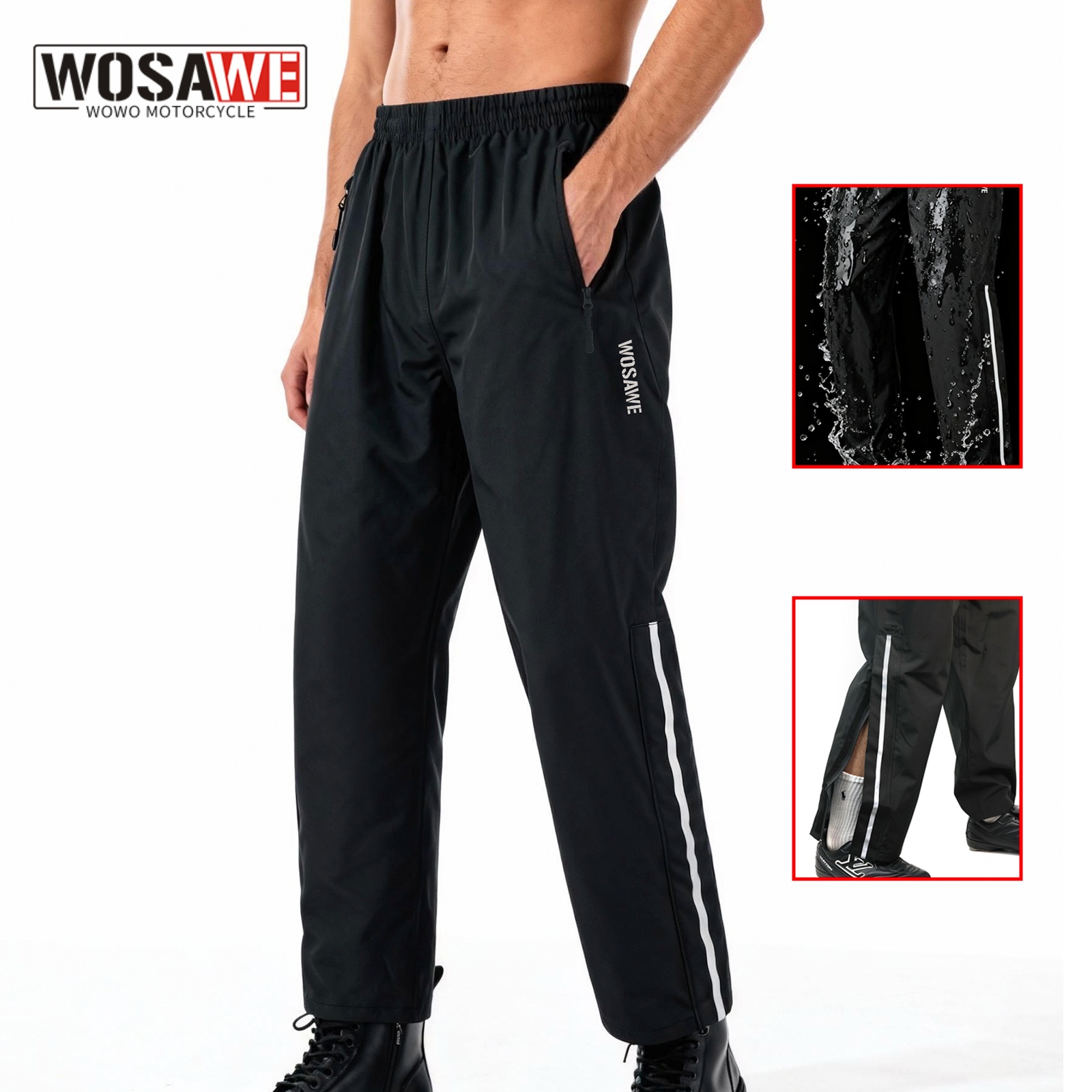 Wosawe motocicleta moto à prov - Fishing Pants Waterproof avaliação e preço