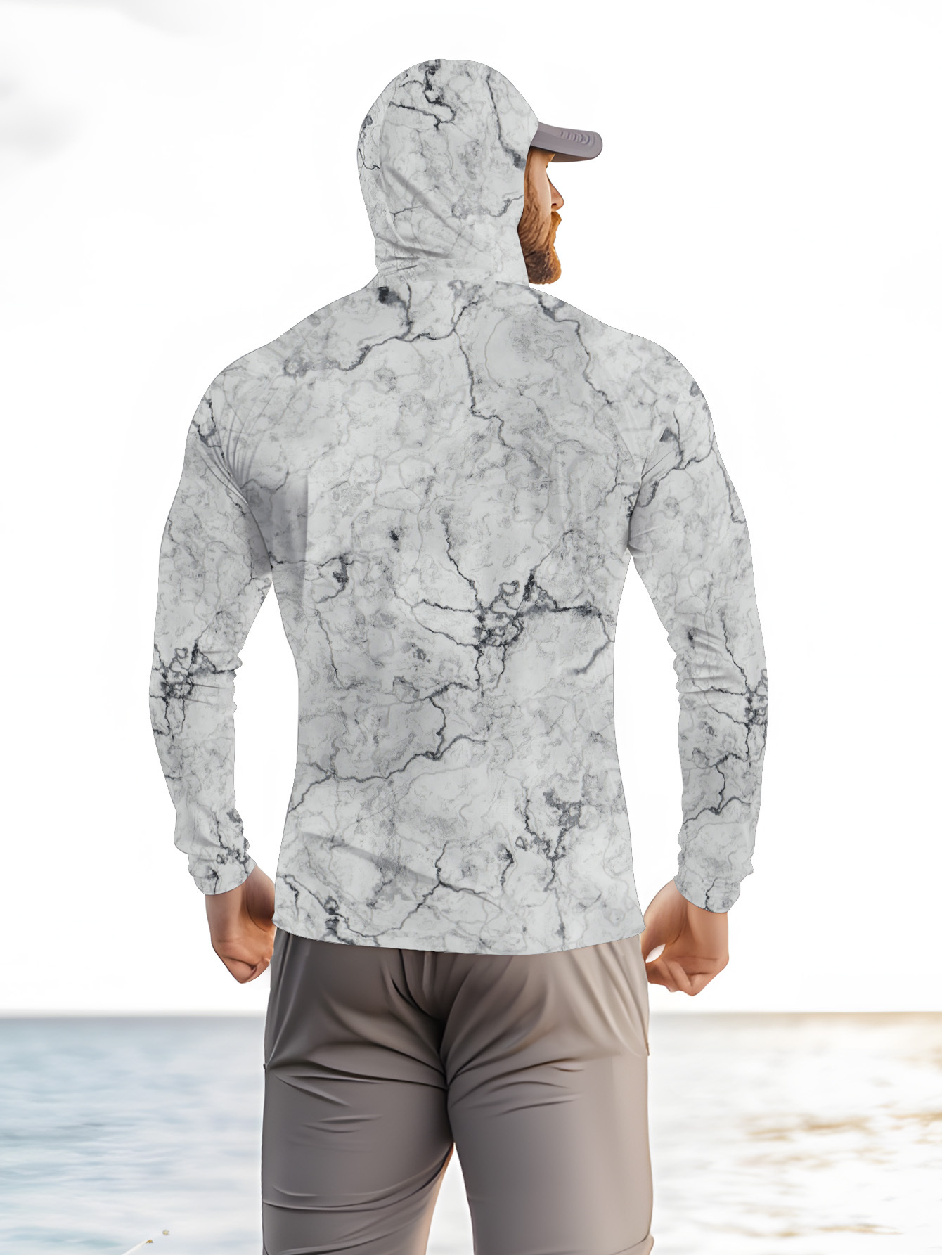 Camisa de pesca masculina com  - Fishing Shirt Uv Protection avaliação e preço
