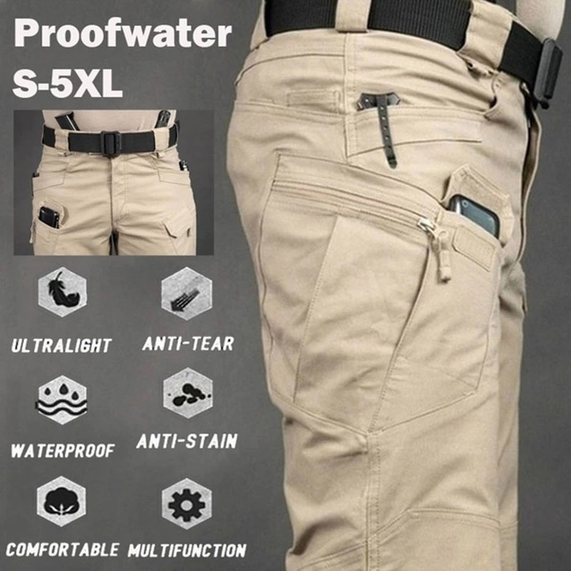 Calças de carga tática masculi - Fishing Pants Waterproof avaliação e preço